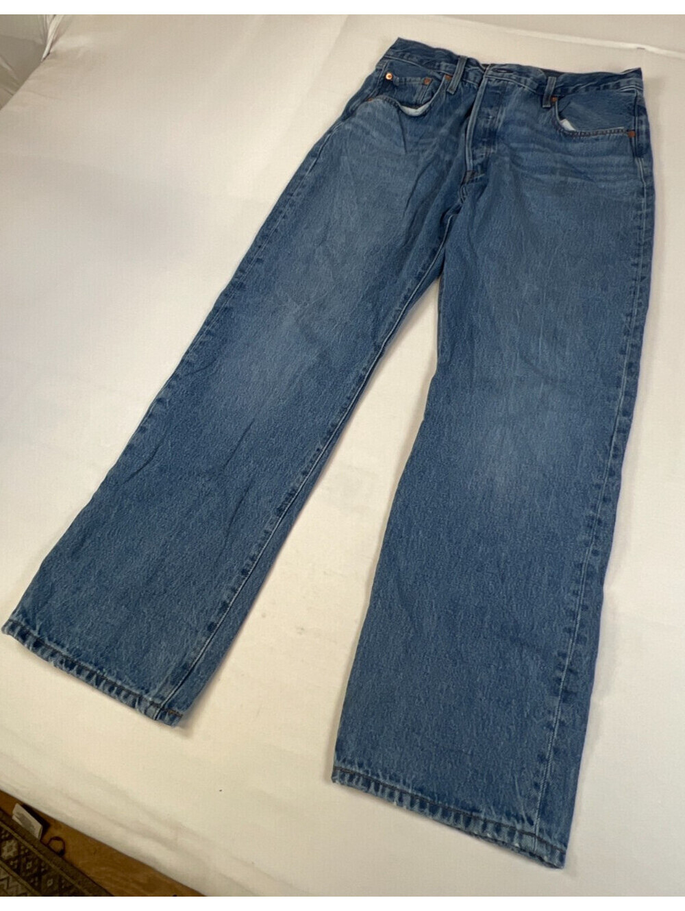 Levi's Men Blue 34x30 501 '90s Original Straight Leg Denim Jeans Premium - Picture 7 of 11